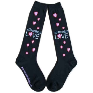 The Beatles - All You Need Is Love Lady Bl Knee Socks ryhmässä MERCHANDISE / Merch / Pop-Rock @ Bengans Skivbutik AB (5538792)