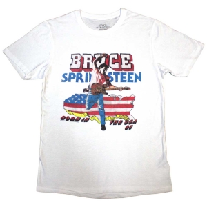 Bruce Springsteen - Born In The Usa '85 Uni Wht    S ryhmässä MERCHANDISE / T-paita / Pop-Rock @ Bengans Skivbutik AB (5540643r)