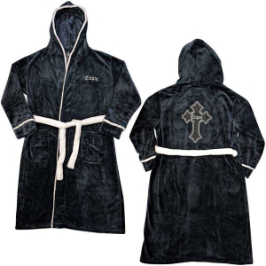 Tupac - Cross Uni Bl Bath Robe:  ryhmässä MERCHANDISE / Merch / Hip Hop-Rap @ Bengans Skivbutik AB (5540790r)