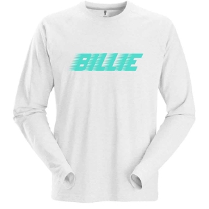 Billie Eilish - Racer Logo Fp Uni Wht L/S:  S ryhmässä MERCHANDISE / Hupparit / Pop-Rock @ Bengans Skivbutik AB (5541018r)