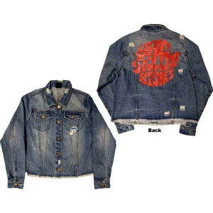 Rolling Stones - Script Lady Lht Denim Jacket: ryhmässä MERCHANDISE / Merch / Pop-Rock @ Bengans Skivbutik AB (5541256r)