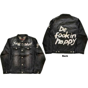 Yungblud - Be Fooking Happy Uni Bl Denim Jacket: ryhmässä MERCHANDISE / Merch / Pop-Rock @ Bengans Skivbutik AB (5541269r)