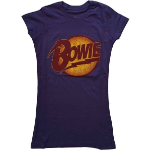 David Bowie - Vtge Diamond Dogs Logo Lady Purp  1Xs ryhmässä MERCHANDISE / T-paita / Pop-Rock @ Bengans Skivbutik AB (5541374)