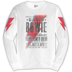 David Bowie - Hammersmith Odeon Uni Wht LongSleeve ryhmässä MERCHANDISE / Hupparit / Pop-Rock @ Bengans Skivbutik AB (5541401r)