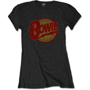 David Bowie - Vtge Diamond Dogs Logo Lady Bl    S ryhmässä MERCHANDISE / T-paita / Pop-Rock @ Bengans Skivbutik AB (5541414r)