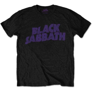 Black Sabbath - Vintage Wavy Logo Uni Bl ryhmässä MERCHANDISE / T-paita / Hårdrock @ Bengans Skivbutik AB (5541501r)