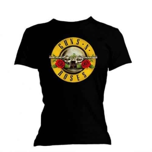 Guns N Roses - Classic Bullet Logo Skinny Lady Bl    M ryhmässä MERCHANDISE / T-paita / Hårdrock @ Bengans Skivbutik AB (5542218r)