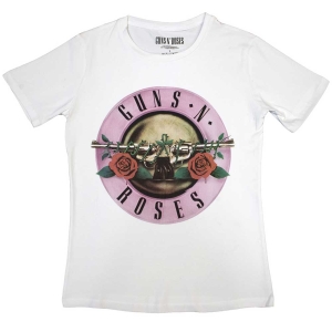 Guns N Roses - Classic Logo Lady Wht    S ryhmässä MERCHANDISE / T-paita / Hårdrock @ Bengans Skivbutik AB (5542223r)