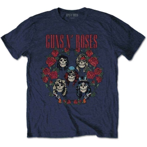 Guns N Roses - Skulls Wreath Uni Navy    S ryhmässä MERCHANDISE / T-paita / Hårdrock @ Bengans Skivbutik AB (5542233r)