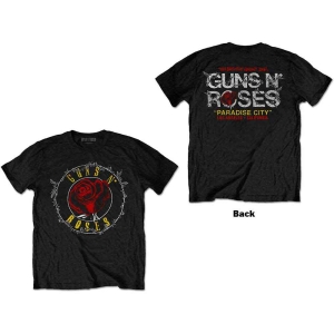 Guns N Roses - Rose Circle Paradise City Uni Bl    S ryhmässä MERCHANDISE / T-paita / Hårdrock @ Bengans Skivbutik AB (5542239r)