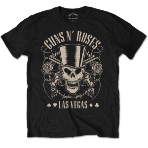 Guns N Roses - Top Hat Skull & Pistols Lv Uni Bl    S ryhmässä MERCHANDISE / T-paita / Hårdrock @ Bengans Skivbutik AB (5542270r)