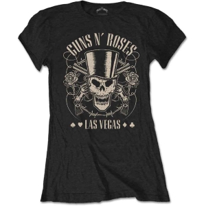 Guns N Roses - Top Hat Skull & Pistols Lv Lady Bl    S ryhmässä MERCHANDISE / T-paita / Hårdrock @ Bengans Skivbutik AB (5542278r)