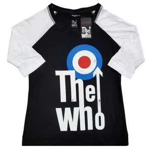 The Who - Elevated Target Lady Bl/Wht Raglan:1Xs ryhmässä MERCHANDISE / T-paita / Pop-Rock @ Bengans Skivbutik AB (5542577r)