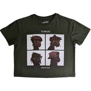 Gorillaz - Demon Days Lady Green Crop Top: ryhmässä MERCHANDISE / T-paita / Hip Hop-Rap @ Bengans Skivbutik AB (5543161r)