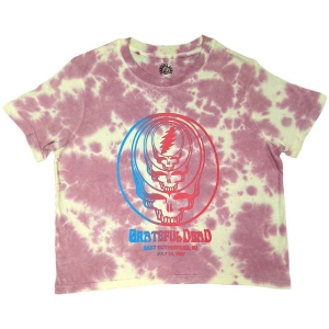 Grateful Dead - Concentric Skull Lady Pink Dip-Dye Crop ryhmässä MERCHANDISE / T-paita / Pop-Rock @ Bengans Skivbutik AB (5543162r)