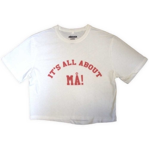 Maneskin - It's All About Ma! Lady Wht Crop Top: ryhmässä MERCHANDISE / T-paita / Pop-Rock @ Bengans Skivbutik AB (5543169r)