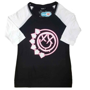 Blink-182 - Six Arrow Smile Lady Bl/Wht Raglan ryhmässä MERCHANDISE / T-paita / Pop-Rock @ Bengans Skivbutik AB (5543873r)