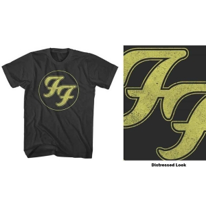 Foo Fighters - Distressed Ff Logo Uni Bl ryhmässä MERCHANDISE / T-paita / Pop-Rock @ Bengans Skivbutik AB (5543951r)