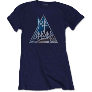 Def Leppard - Triangle Logo Lady Navy ryhmässä MERCHANDISE / T-paita / Hårdrock @ Bengans Skivbutik AB (5544810r)