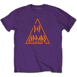 Def Leppard - Classic Triangle Logo Uni Purp ryhmässä MERCHANDISE / T-paita / Hårdrock @ Bengans Skivbutik AB (5544812r)