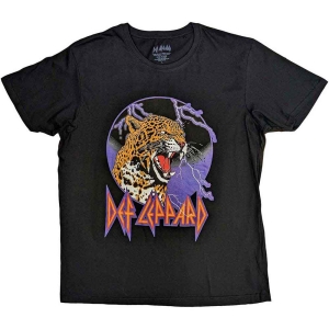 Def Leppard - Lightning Leopard Uni Bl ryhmässä MERCHANDISE / T-paita / Hårdrock @ Bengans Skivbutik AB (5544820r)