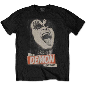 Kiss - The Demon Rock God Uni Bl ryhmässä MERCHANDISE / T-paita / Hårdrock @ Bengans Skivbutik AB (5544860r)