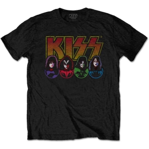 Kiss - Logo, Faces & Icons Uni Bl ryhmässä MERCHANDISE / T-paita / Hårdrock @ Bengans Skivbutik AB (5544866r)