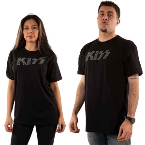 Kiss - Logo Diamante Uni Bl ryhmässä MERCHANDISE / T-paita / Hårdrock @ Bengans Skivbutik AB (5544868r)