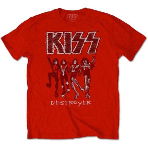 Kiss - Destroyer Sketch Uni Red ryhmässä MERCHANDISE / T-paita / Hårdrock @ Bengans Skivbutik AB (5544870r)