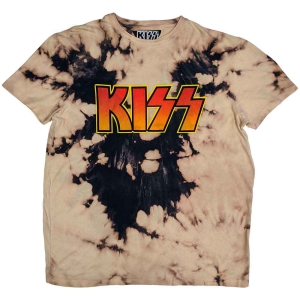 Kiss - Classic Logo Uni Bl/Tan Dip-Dye ryhmässä MERCHANDISE / T-paita / Hårdrock @ Bengans Skivbutik AB (5544881r)