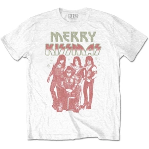 Kiss - Merry Kissmas Uni Wht ryhmässä MERCHANDISE / T-paita / Hårdrock @ Bengans Skivbutik AB (5544885r)