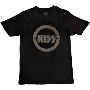 Kiss - Buzzsaw Logo Hi-Build Uni Bl ryhmässä MERCHANDISE / T-paita / Hårdrock @ Bengans Skivbutik AB (5544891r)