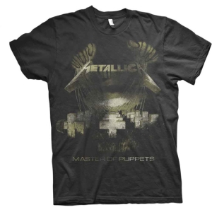 Metallica - Master Of Puppets Distressed Bl T-Shirt ryhmässä MERCHANDISE / T-paita / Hårdrock @ Bengans Skivbutik AB (5544903r)