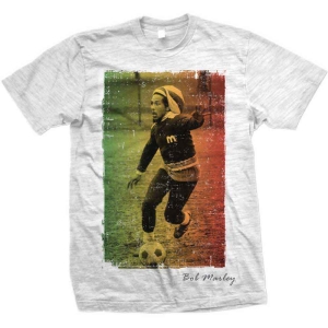 Bob Marley - Rasta Football Slub Uni Grey ryhmässä MERCHANDISE / T-paita / Reggae @ Bengans Skivbutik AB (5546018)