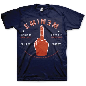 Eminem - Detroit Finger Uni Navy ryhmässä MERCHANDISE / T-paita / Hip Hop-Rap @ Bengans Skivbutik AB (5546041r)