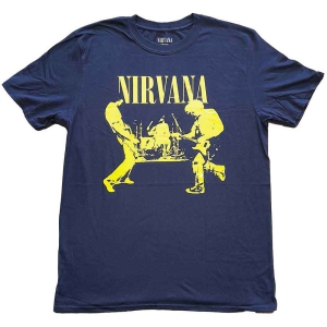 Nirvana - Stage Uni Navy ryhmässä MERCHANDISE / T-paita / Pop-Rock @ Bengans Skivbutik AB (5546468r)