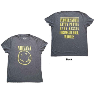 Nirvana - Yellow Happy Face Flower Sniffin ryhmässä MERCHANDISE / T-paita / Pop-Rock @ Bengans Skivbutik AB (5546470r)