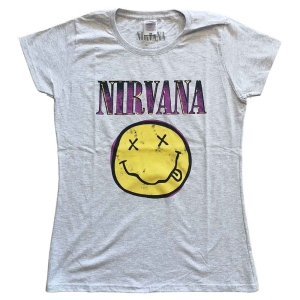 Nirvana - Xerox Happy Face Pink Lady Heather ryhmässä MERCHANDISE / T-paita / Pop-Rock @ Bengans Skivbutik AB (5546483r)