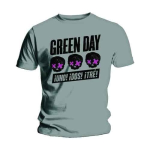 Green Day - 3 Heads Better Than 1 Uni Grey ryhmässä MERCHANDISE / T-paita / Punk @ Bengans Skivbutik AB (5547141r)