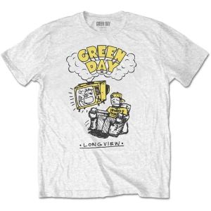 Green Day - Longview Doodle Uni Wht ryhmässä MERCHANDISE / T-paita / Punk @ Bengans Skivbutik AB (5547154r)