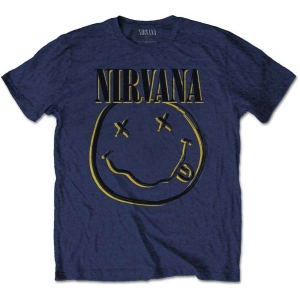 Nirvana - Happy Face Boys T-Shirt Navy ryhmässä MERCHANDISE / Merch / Pop-Rock @ Bengans Skivbutik AB (5547683)