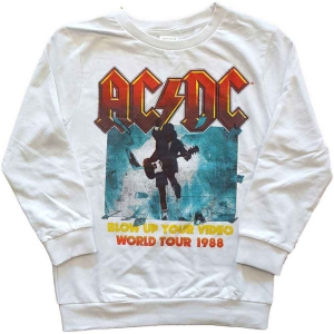 Ac/Dc - Blow Up Your Video Boys Wht Sweatshirt ryhmässä MERCH / Minsishops-merch / Ac/Dc @ Bengans Skivbutik AB (5548595r)