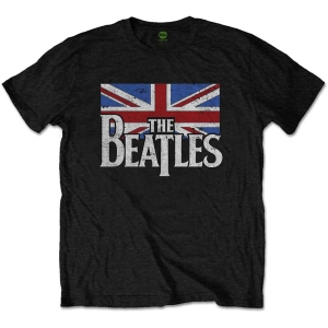 The Beatles - Drop T Logo & Vint Flag Boys T-Shirt Bl ryhmässä MERCHANDISE / Merch / Pop-Rock @ Bengans Skivbutik AB (5548628r)