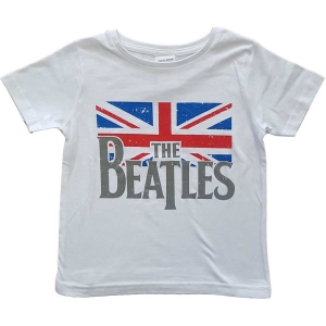 The Beatles - Drop T Logo & Vint Flag Boys Wht ryhmässä MERCHANDISE / Merch / Pop-Rock @ Bengans Skivbutik AB (5548629r)