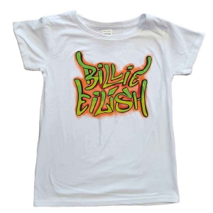 Billie Eilish - Graffiti Girls Wht Skinny Fit ryhmässä MERCHANDISE / Merch / Pop-Rock @ Bengans Skivbutik AB (5548651r)