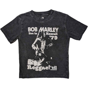 Bob Marley - Hawaii Snow Wash Boys T-Shirt Char ryhmässä MERCHANDISE / Merch / Reggae @ Bengans Skivbutik AB (5548660r)