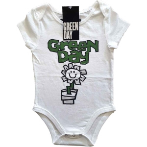 Green Day - Flower Pot Toddler Wht Babygrow ryhmässä MERCHANDISE / Merch / Punk @ Bengans Skivbutik AB (5548692r)