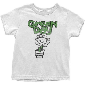 Green Day - Flower Pot Boys T-Shirt Wht ryhmässä MERCHANDISE / Merch / Punk @ Bengans Skivbutik AB (5548694r)