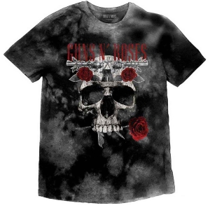 Guns N Roses - Flower Skull Boys T-Shirt Grey Dip-Dye ryhmässä MERCHANDISE / Merch / Hårdrock @ Bengans Skivbutik AB (5548715r)