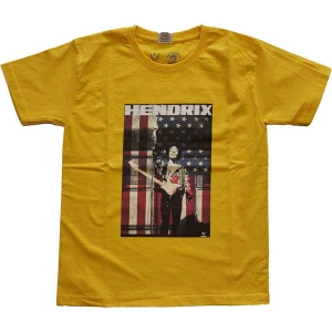 Jimi Hendrix - Peace Flag Boys T-Shirt Yell ryhmässä MERCHANDISE / Merch / Pop-Rock @ Bengans Skivbutik AB (5548738r)